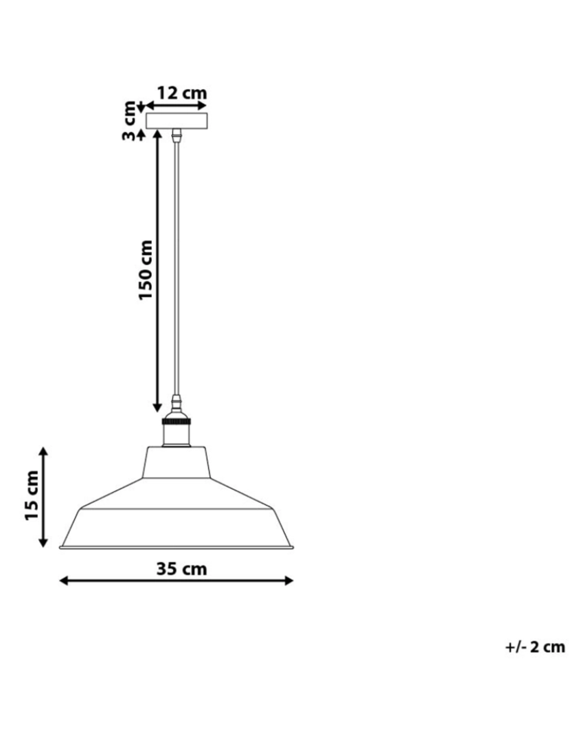 imagem de Candeeiro de teto em metal branco PECHORA1