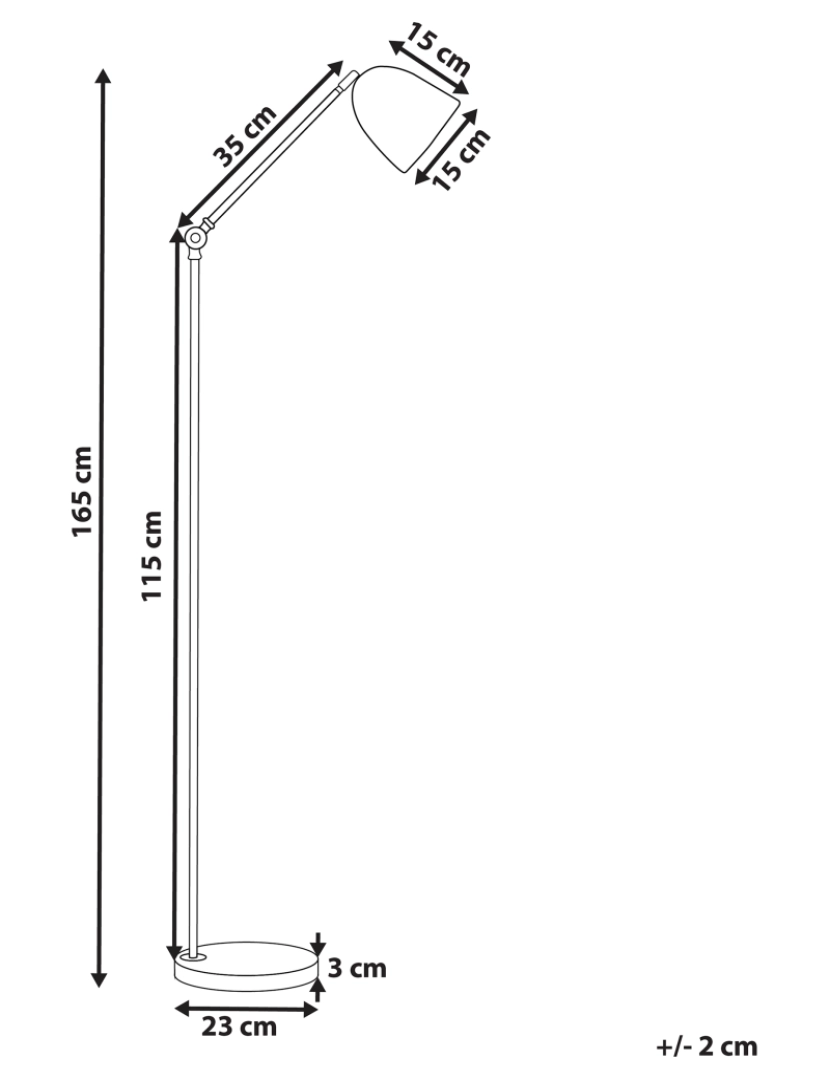 imagem de Candeeiro de pé branco 165 cm CHANZA1