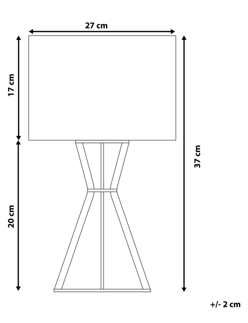 Beliani - Candeeiro de mesa branco CARRION