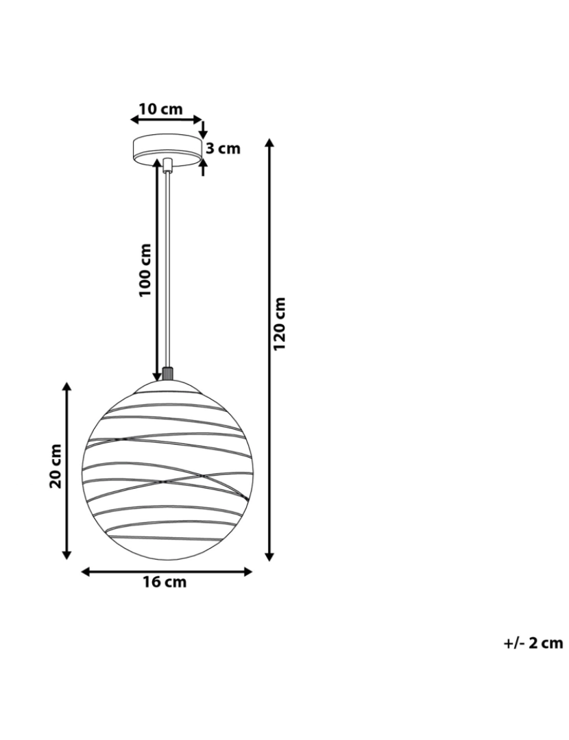 imagem de Candeeiro de teto esférico em vidro transparente MIRNA1