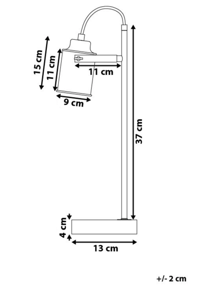 imagem de Candeeiro de mesa preto 37 cm MUNDAKA1