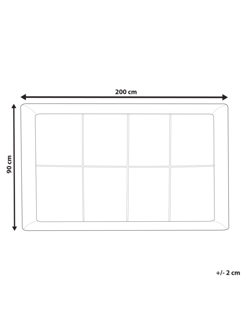 Beliani - Algodão Japara Sobre-colchão 90 x 200 cm TRIVOR