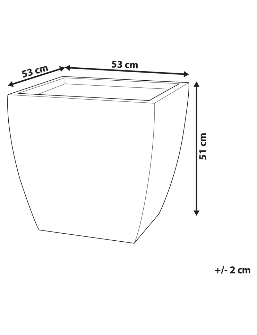 Beliani - Vaso branco 53 x 53 x 51 cm ORICOS