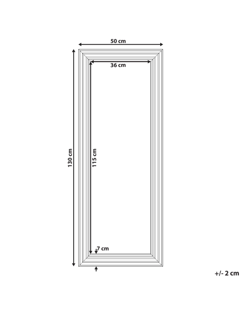 imagem de Espelho 130 cm Creme VERTOU1