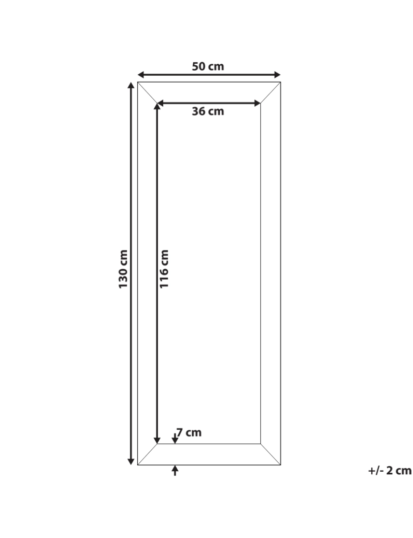 imagem de Espelho 130 cm Branco MERVENT1