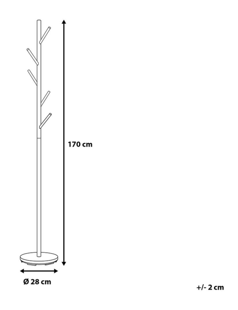 imagem de Bengaleiro em metal prateado 170 cm ALLEN1