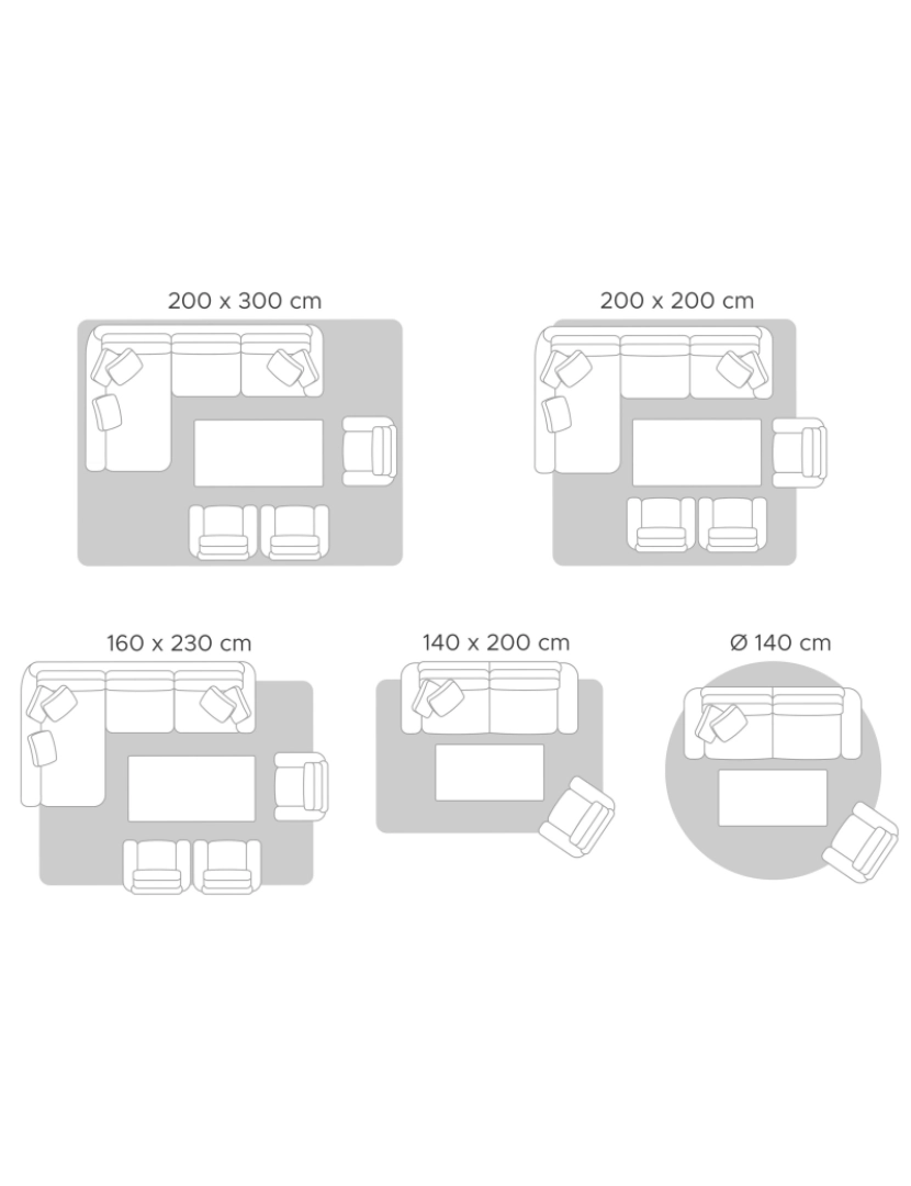 Beliani - Tapete em viscose cinzenta e preta 200 x 200 cm ERCIS