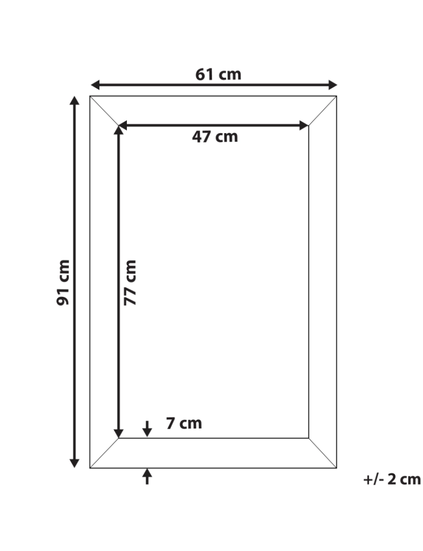 Beliani - Espelho 91 cm Prateado MERVENT