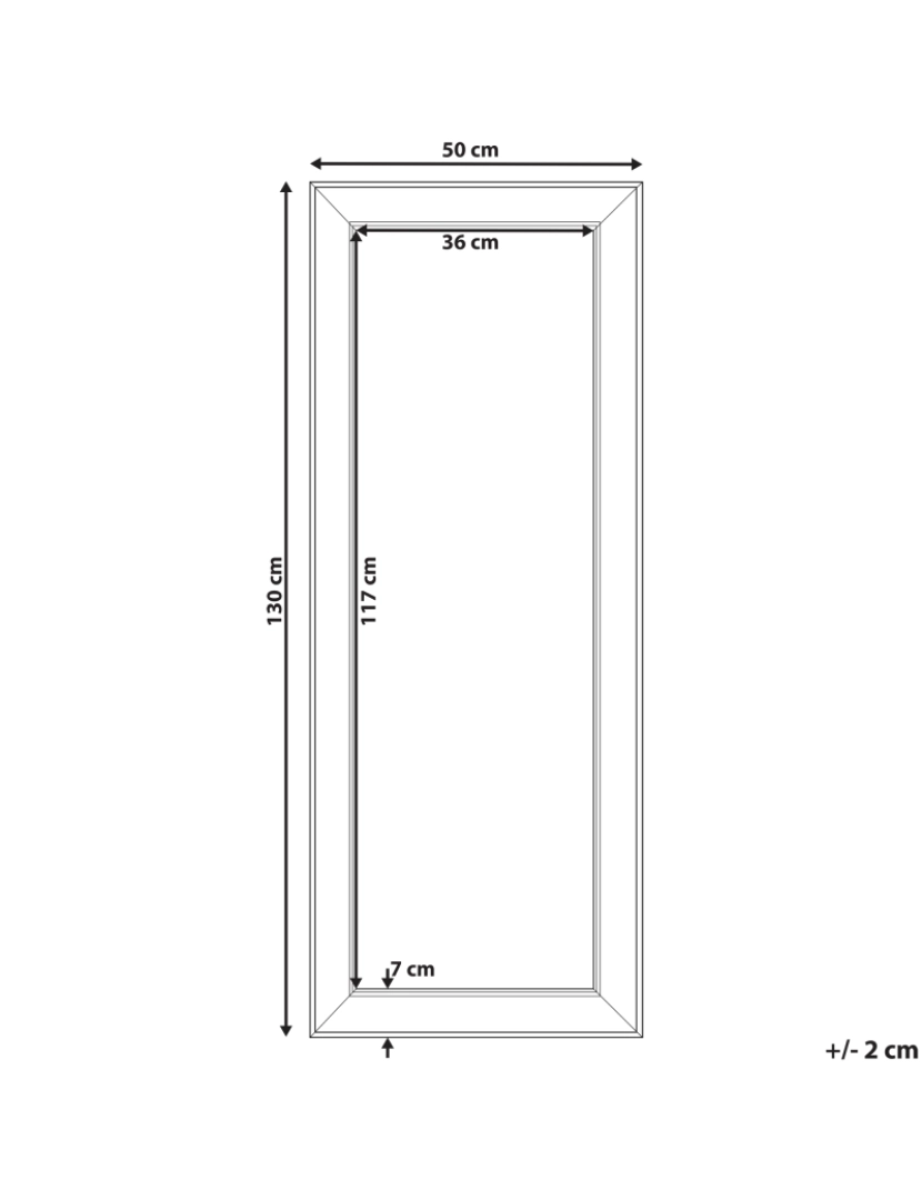 imagem de Espelho 130 cm Prateado BUBRY1