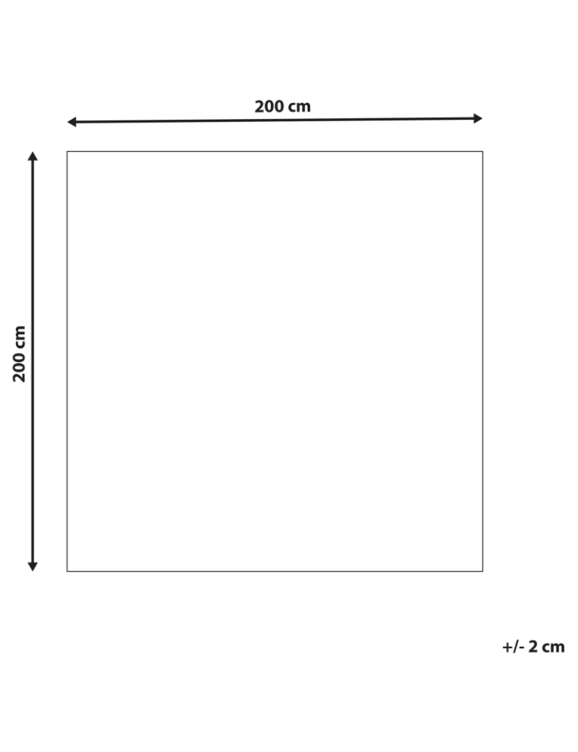 imagem de Tapete creme claro 200 x 200 cm DEMRE1