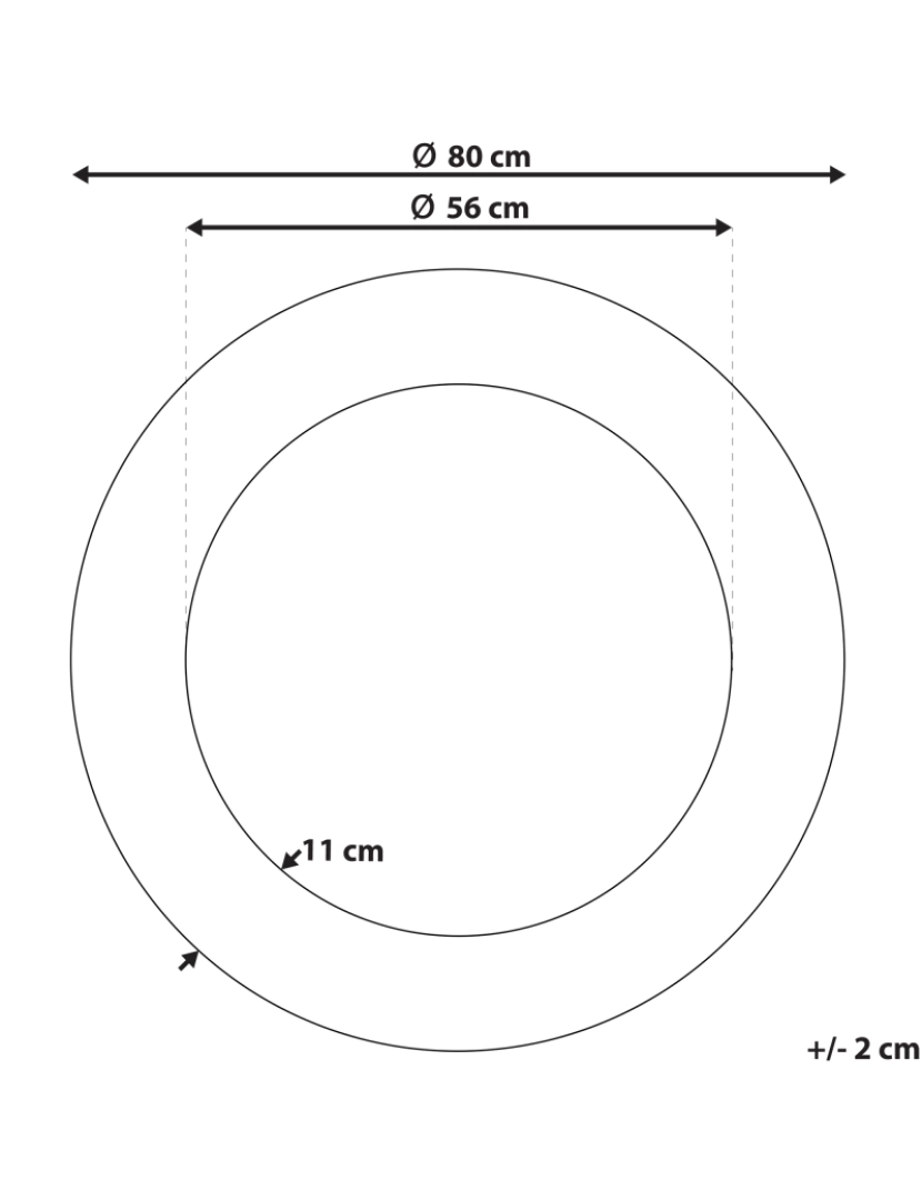 Beliani - Espelho 80 cm Prateado CHANNAY