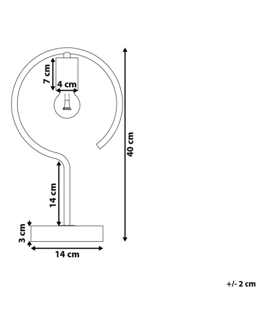 imagem de Candeeiro de mesa cor de bronze JUCAR1