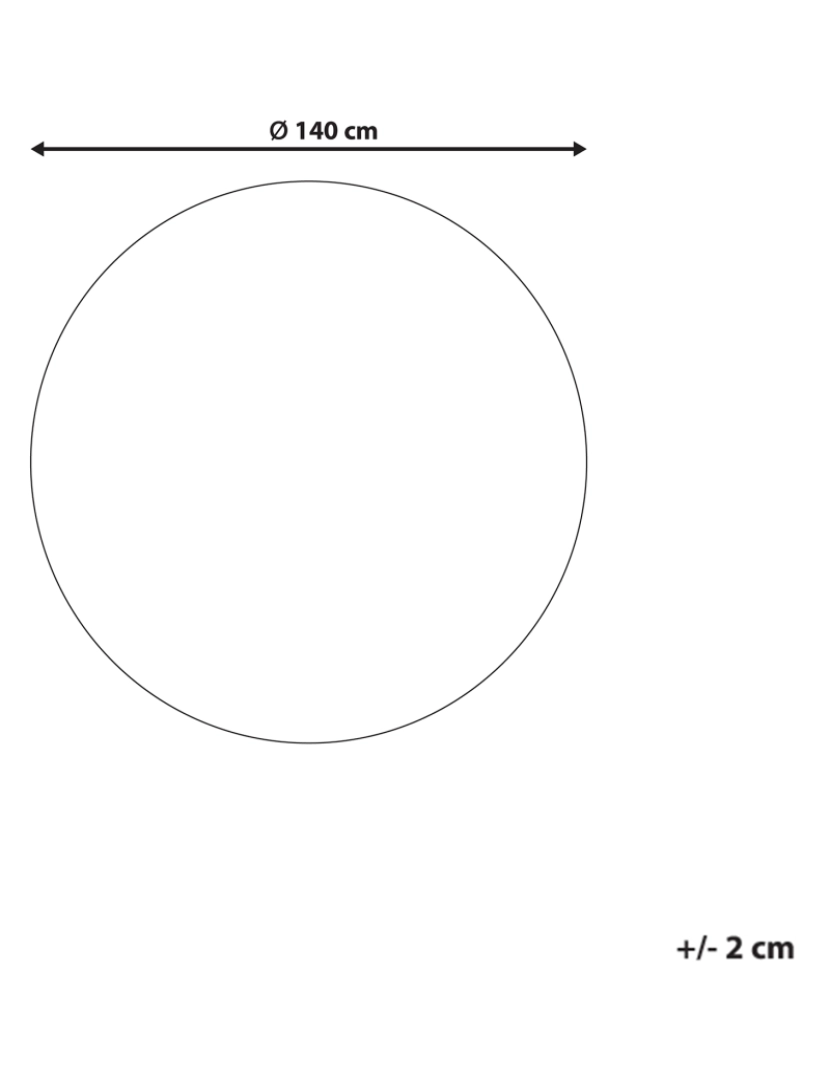 imagem de Tapete redondo vermelho ⌀ 140 cm DEMRE1