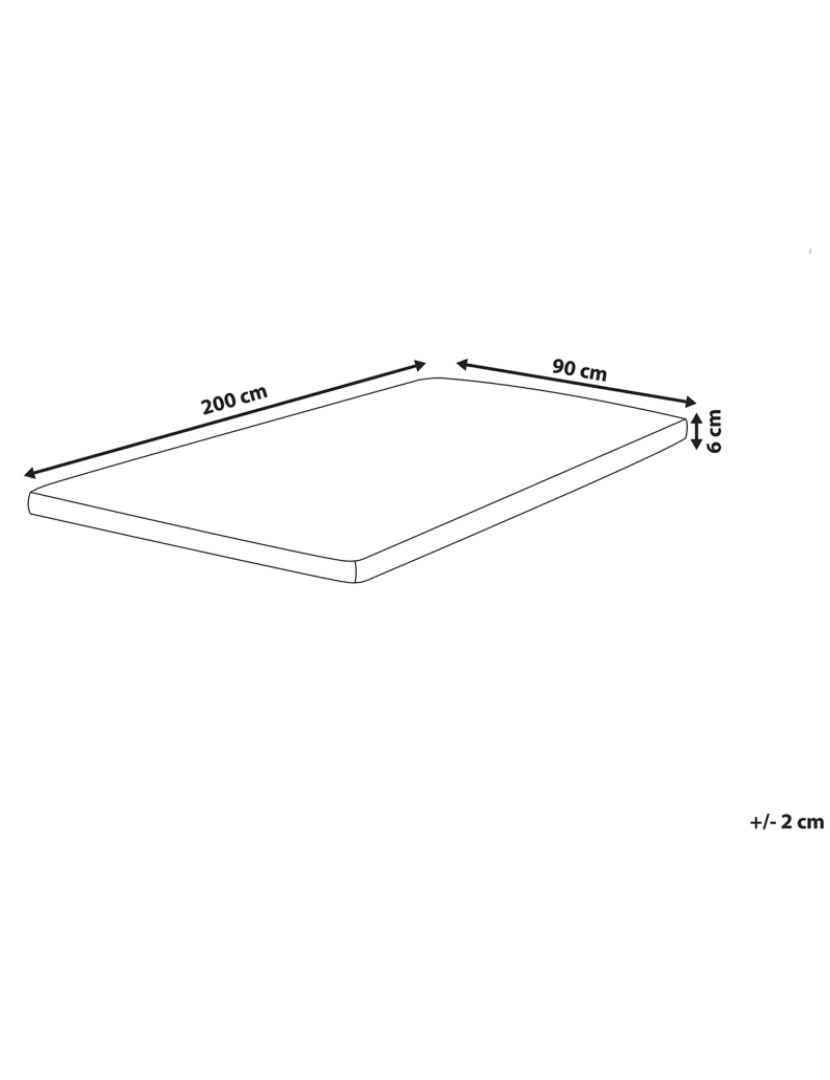 Beliani - Sobre-colchão 90 x 200 cm COMFY