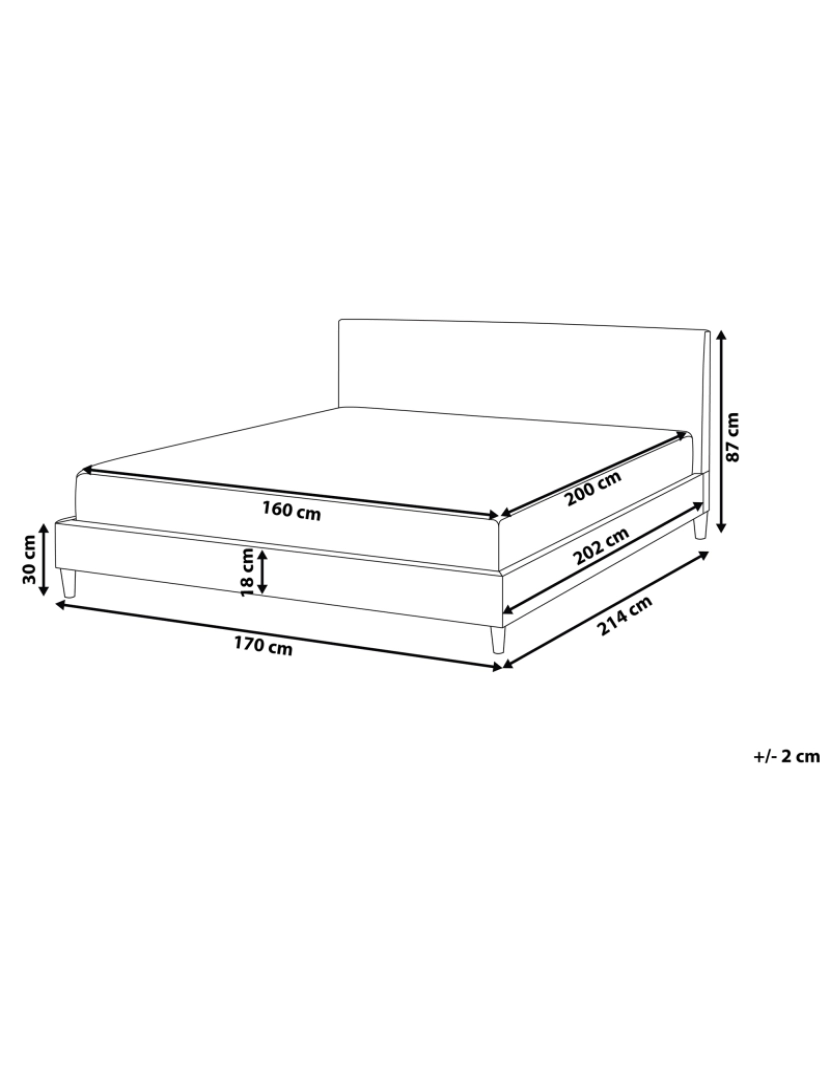 imagem de Cama de casal em veludo rosa 160 x 200 cm FITOU1