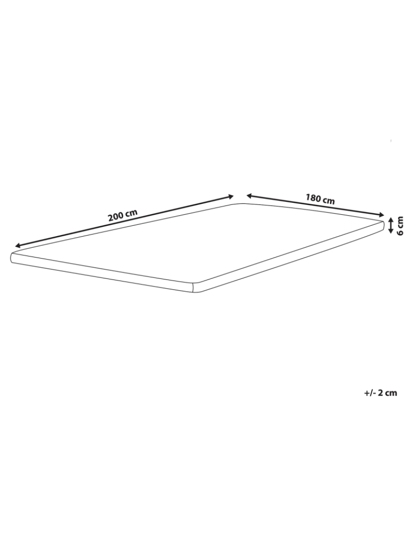 Beliani - Sobre-colchão 180 x 200 cm Tamanhos Diversos