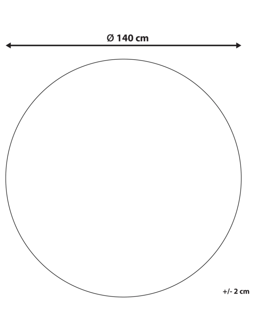 Beliani - Tapete redondo em pele genuína amarela ⌀ 140 cm ZEYTIN