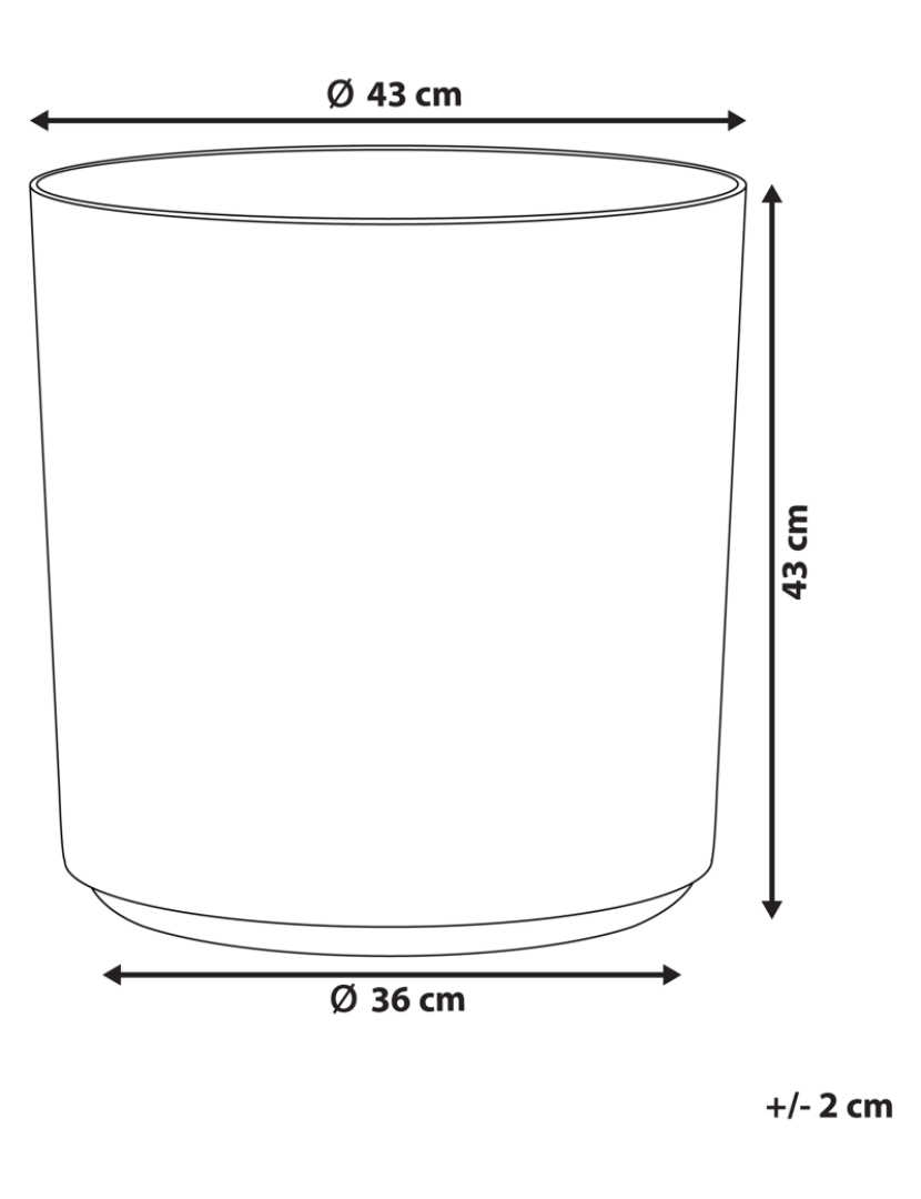 imagem de Vaso para plantas cinzento ⌀ 43 cm VAGIA1