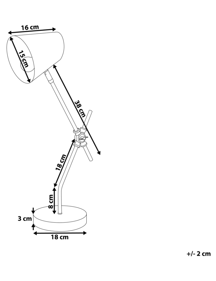 imagem de Candeeiro de mesa articulado preto HORTON1