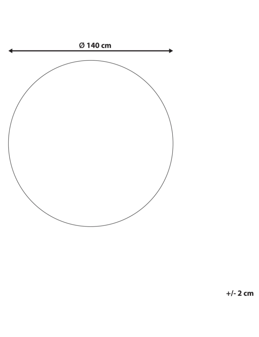 imagem de Tapete redondo preto ⌀ 140 cm CIDE1