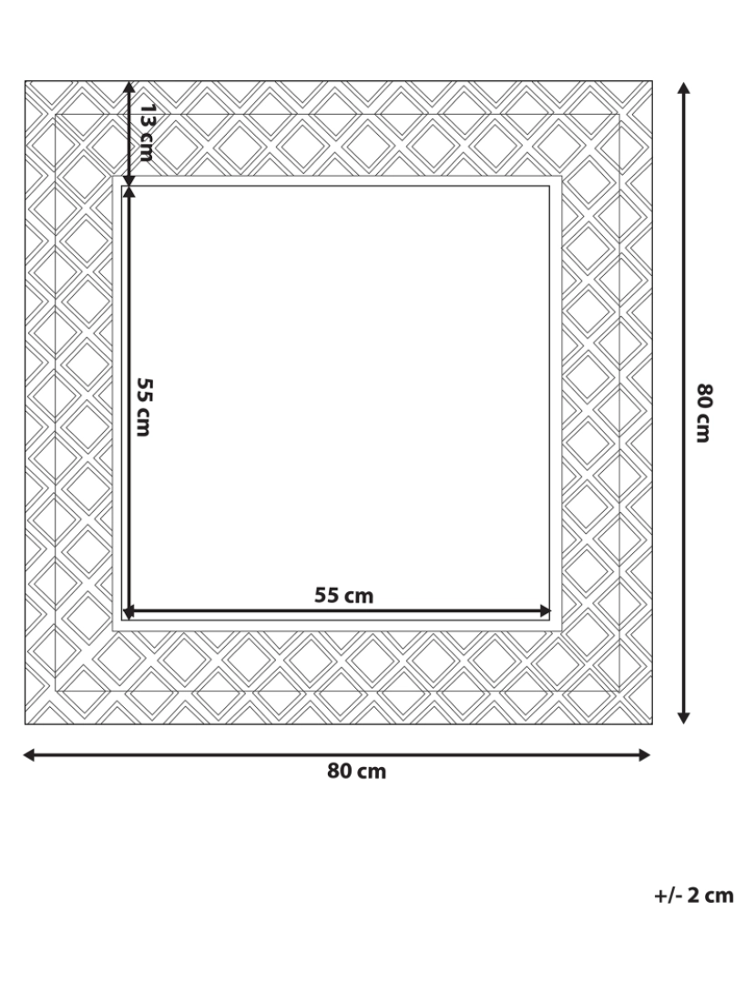 Beliani - Espelho 80 cm Prateado EVETTES