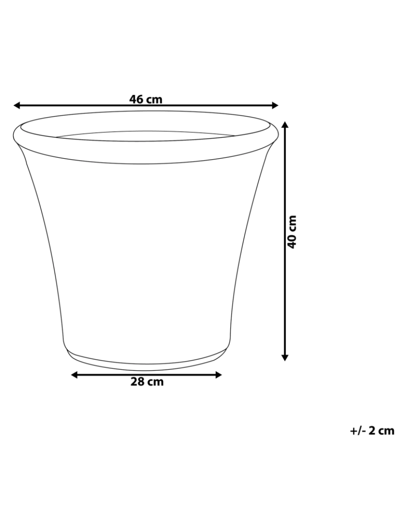 Beliani - Vaso para plantas em fibra de argila azul marinho 46 x 46 x 40 cm KOKKINO