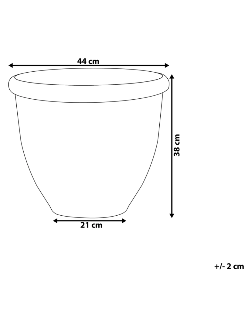 imagem de Vaso decorativo castanho ⌀ 44 cm TESALIA1