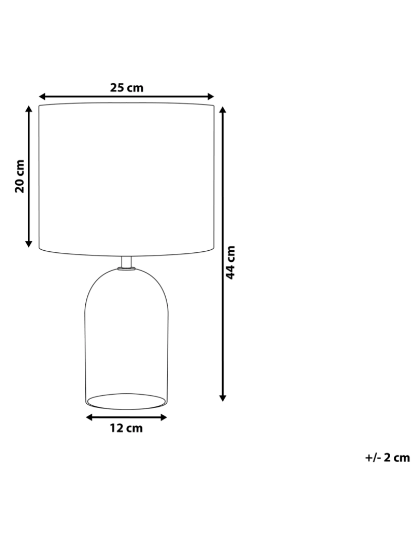 Beliani - Candeeiro de mesa cinzento DEVOLL