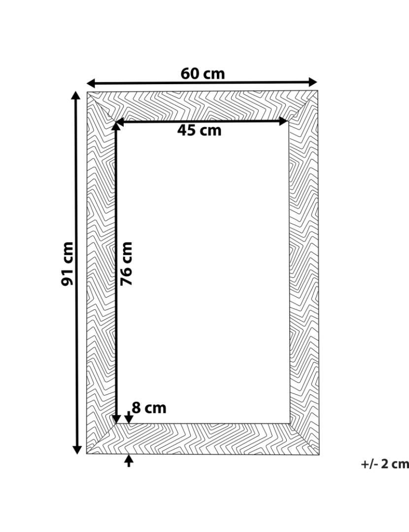 imagem de Espelho 91 cm Cinzento NEVEZ1