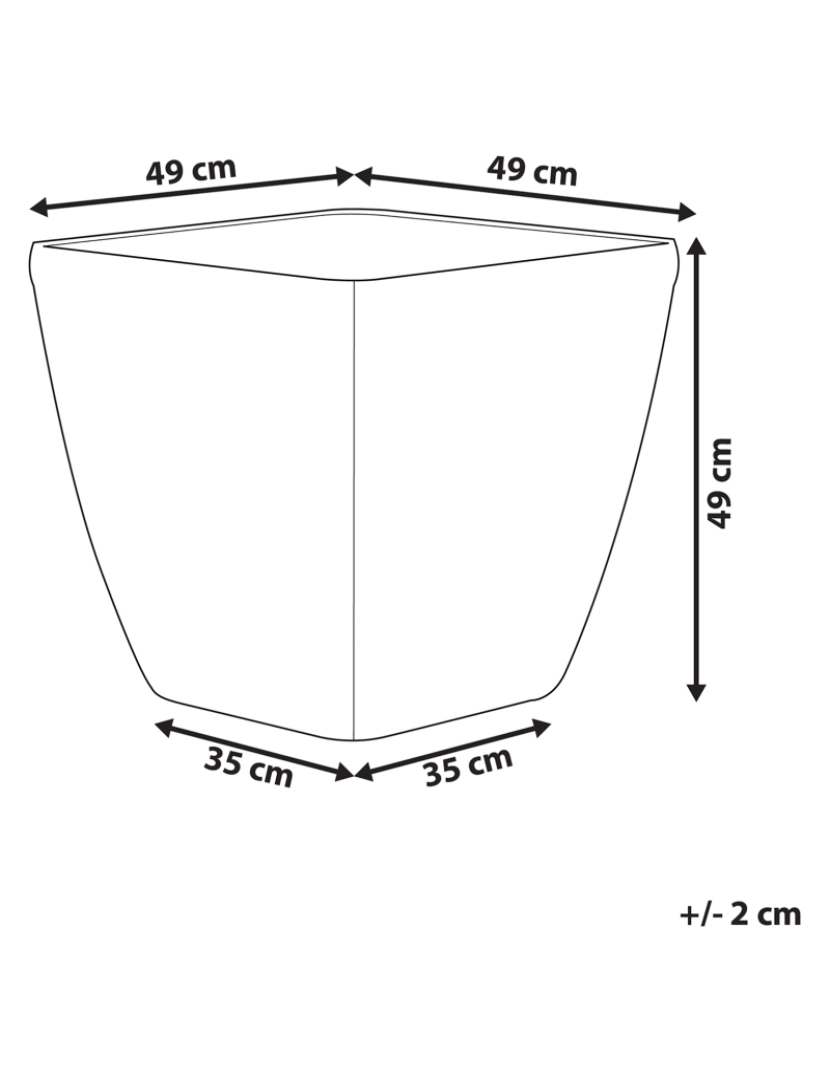 Beliani - Vaso para plantas em pedra prateada 50 x 50 x 48 cm ASTRAS