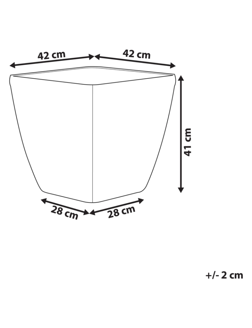 imagem de Vaso para plantas em pedra prateada 42 x 42 x 41 cm ASTRAS1