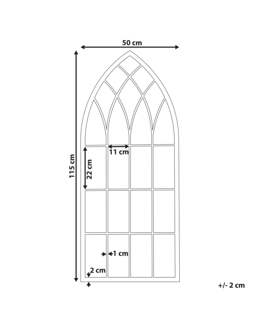 imagem de Espelho 115 cm Cinzento claro CASSEL1