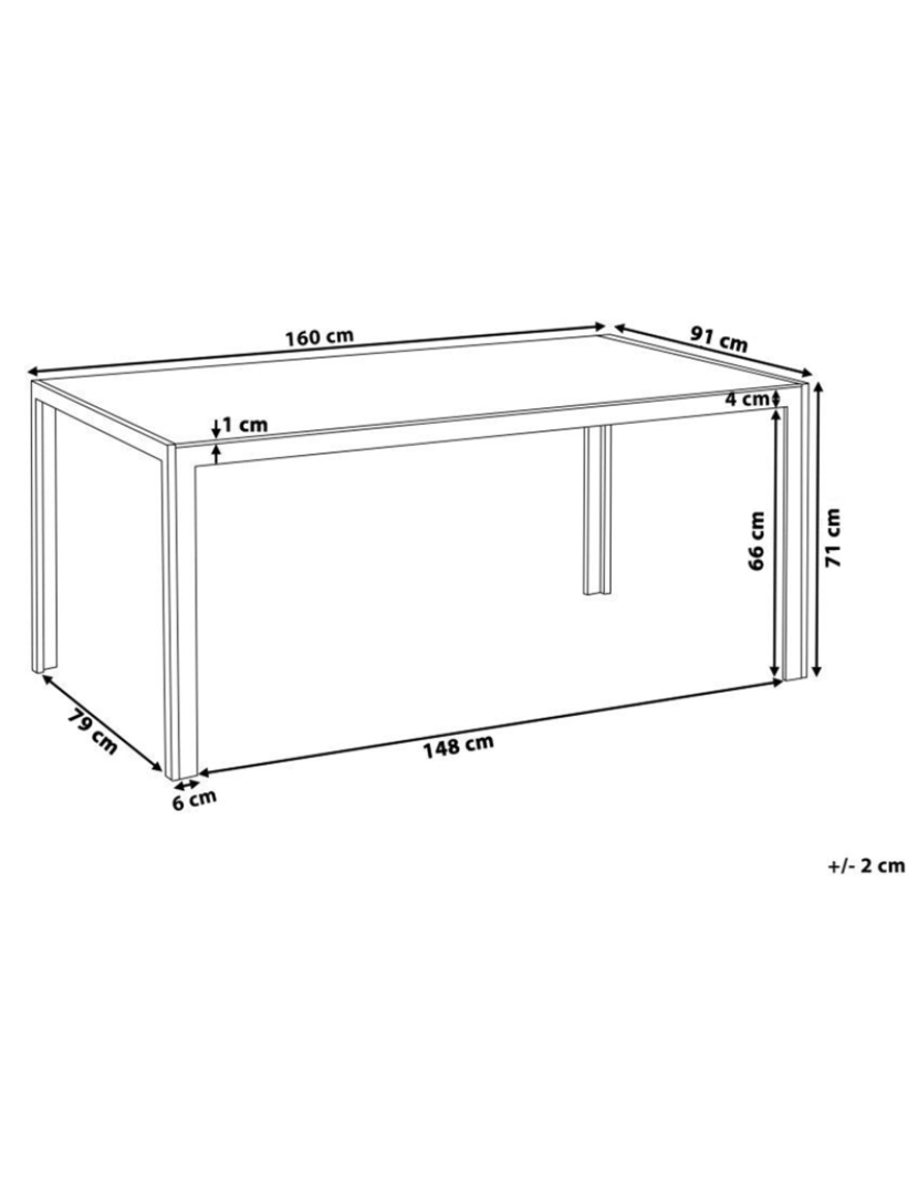 imagem de Mesa de jardim 160 x 90 cm Vidro Cinzento CATANIA1