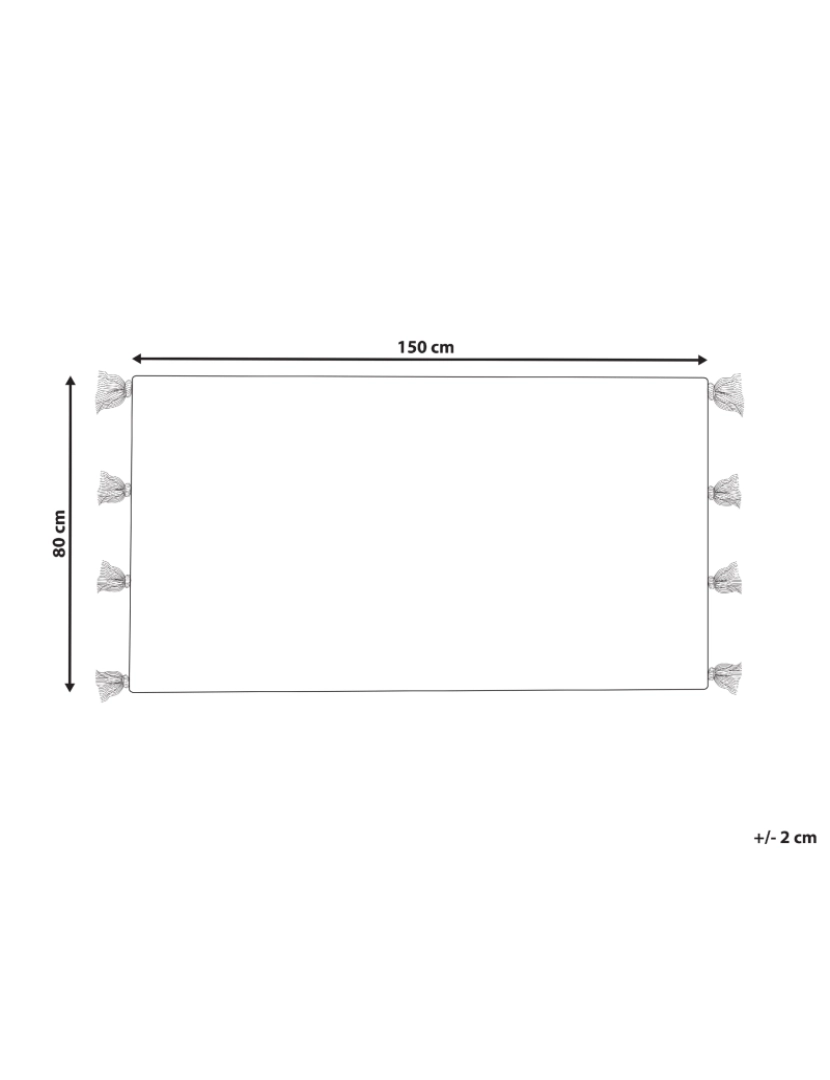 Beliani - Tapete de algodão castanho 80 x 150 cm TUZLA