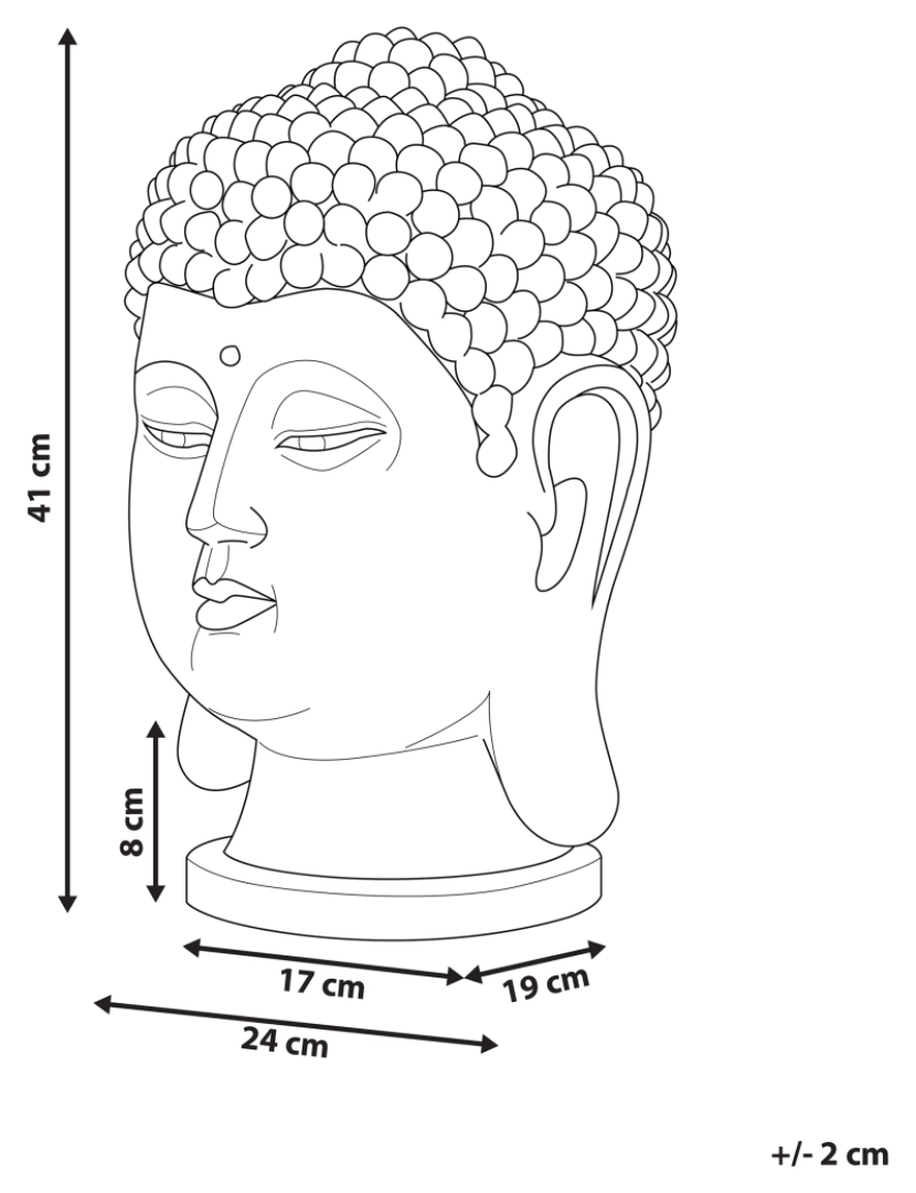 Beliani - Estatueta decorativa prateada BUDDHA