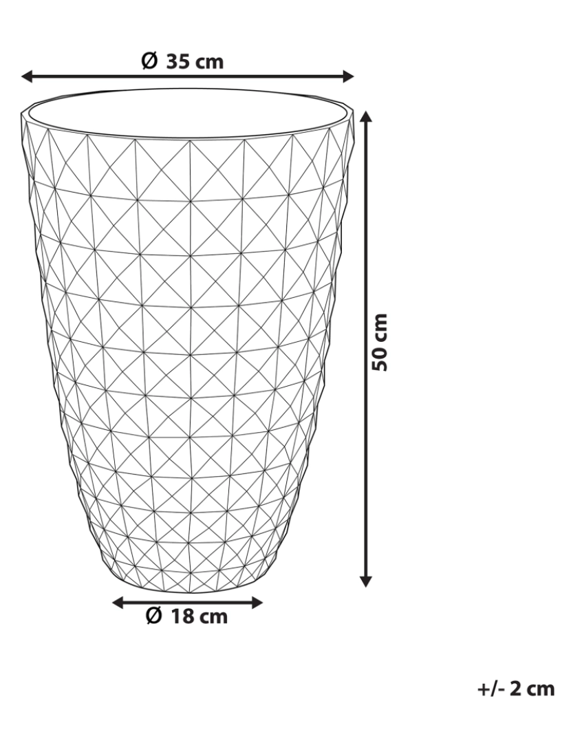 imagem de Vaso para plantas em fibra de argila azul marinho 35 x 35 x 50 cm FERIZA1