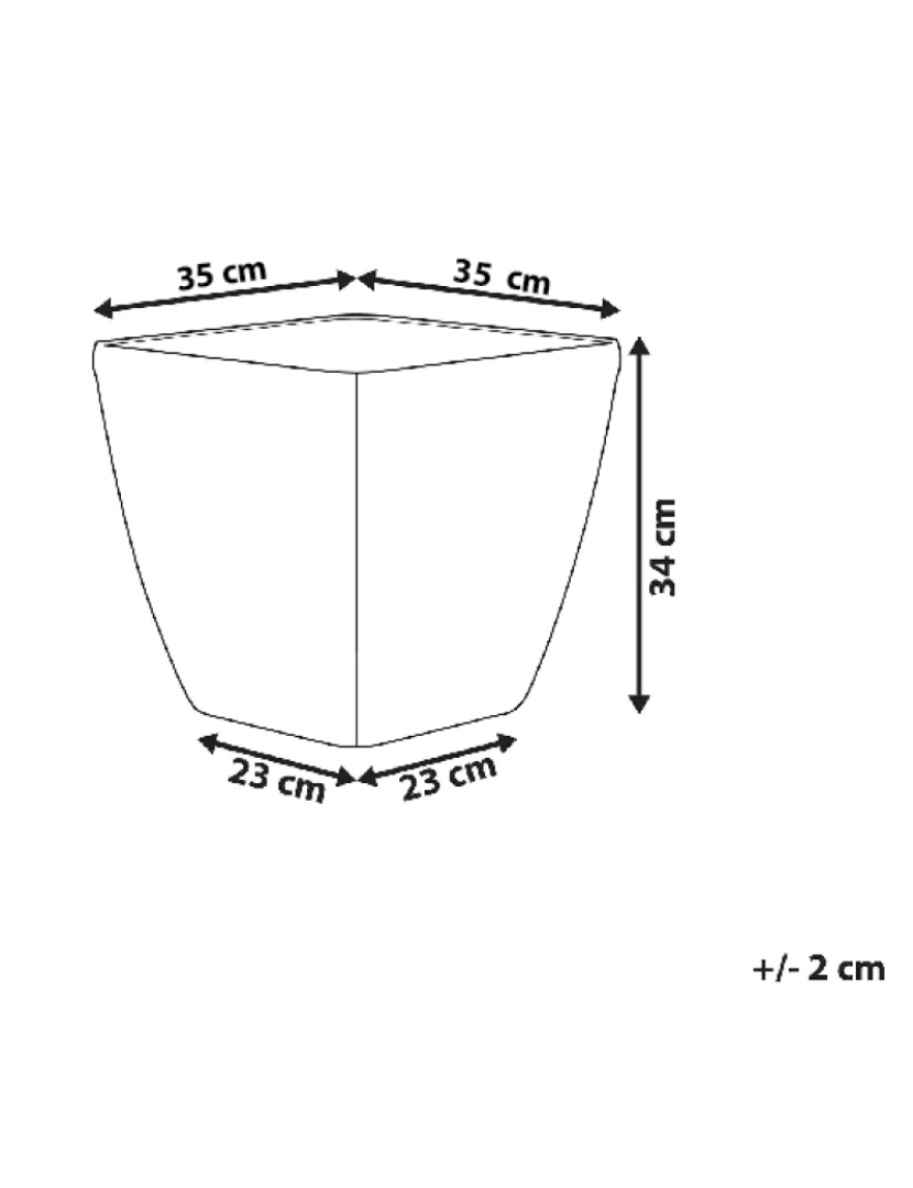 imagem de Vaso para plantas em pedra prateada 35 x 35 x 34 cm ASTRAS1