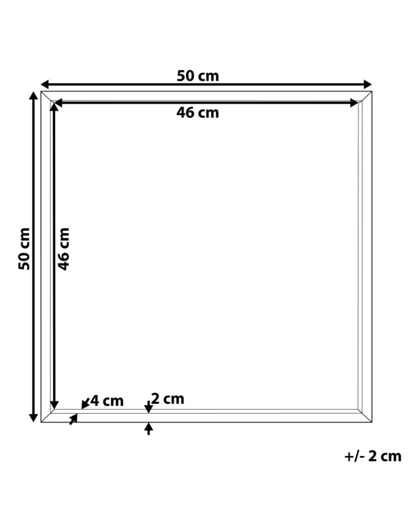 Beliani - Espelho 50 cm Preto BRIGNOLES