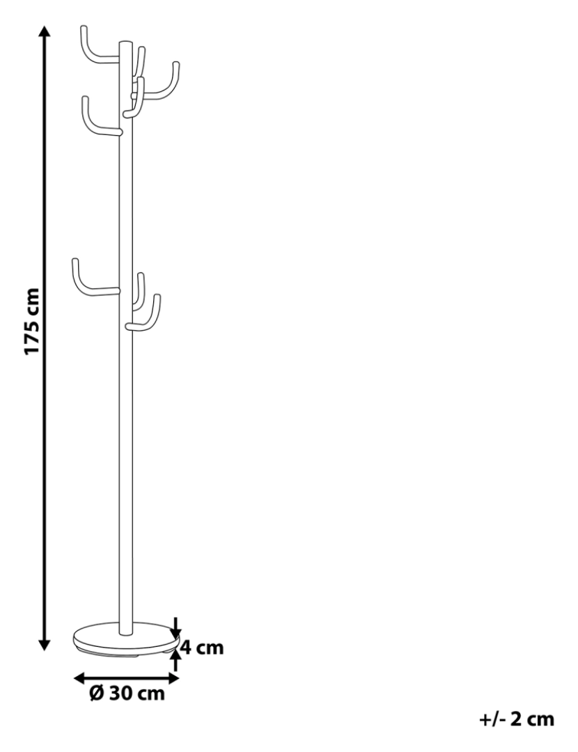 imagem de Bengaleiro prateado 175 cm TRENTON1