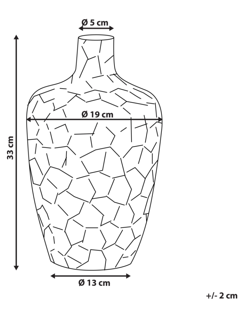 imagem de Alumínio Jarro de flores 33 cm Prateado INSHAS1