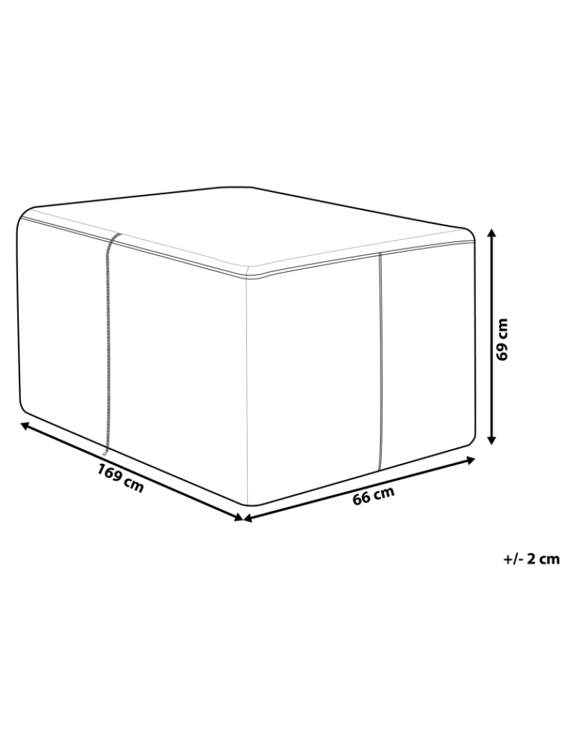 Beliani - Capa impermeável para móveis de jardim 169 x 66 x 69 cm CHUVA