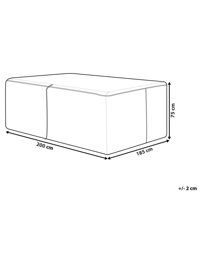 Beliani - Capa impermeável para móveis de jardim 200 x 185 x 75 cm CHUVA