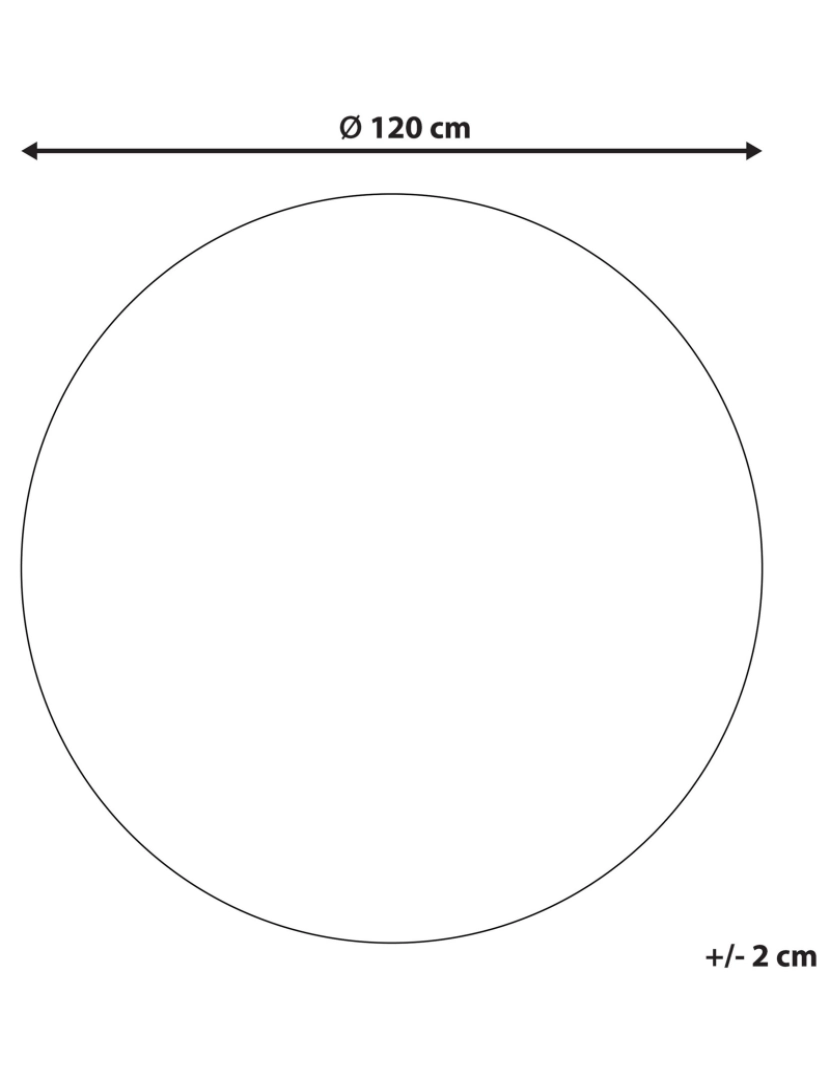 Beliani - Tapete redondo de algodão creme e preto ø 120 cm HIZAN