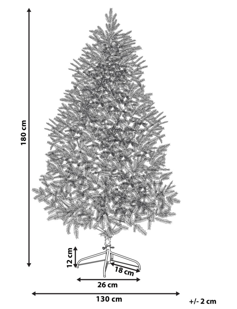 imagem de Árvore de natal com efeito de neve branco 180 cm BASSIE1