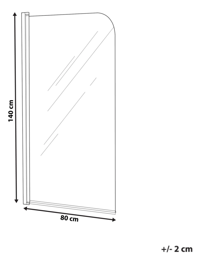 imagem de Painel de duche 140 x 80 cm Prateado LAPAN1