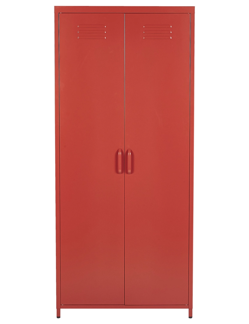 imagem de Armário de metal vermelho com 2 portas 171 cm VARNA3