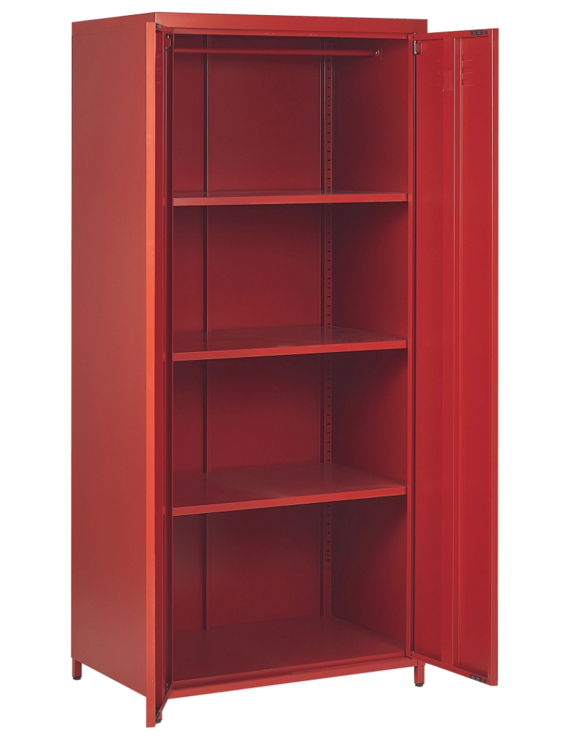 imagem de Armário de metal vermelho com 2 portas 171 cm VARNA4