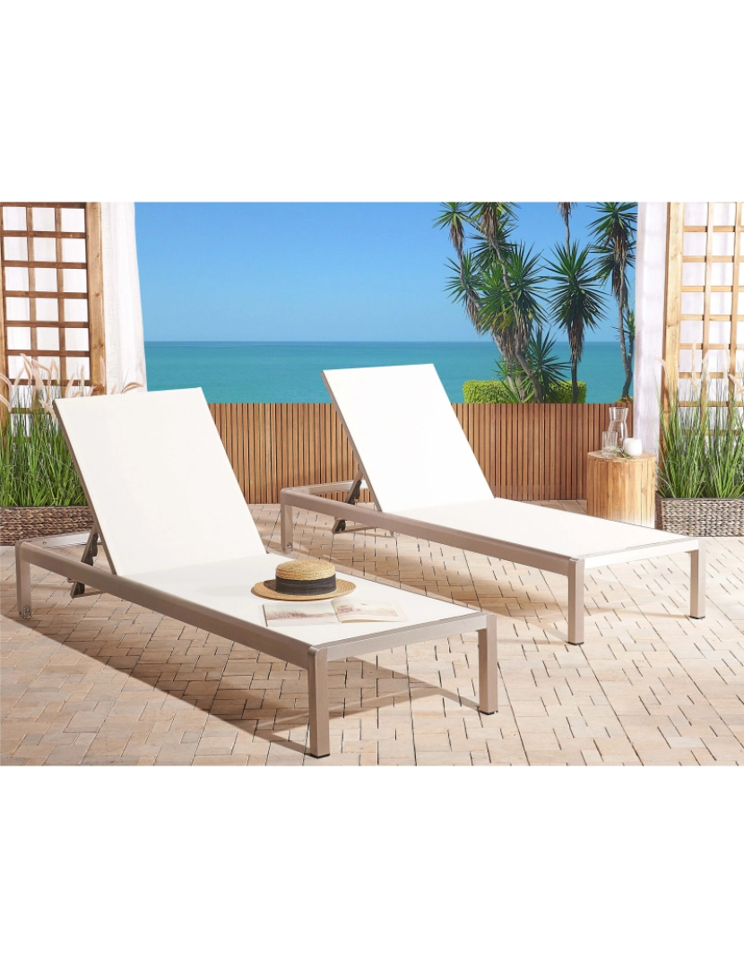 imagem de Cadeira lounge/relax Metal Branco FOSSATO2