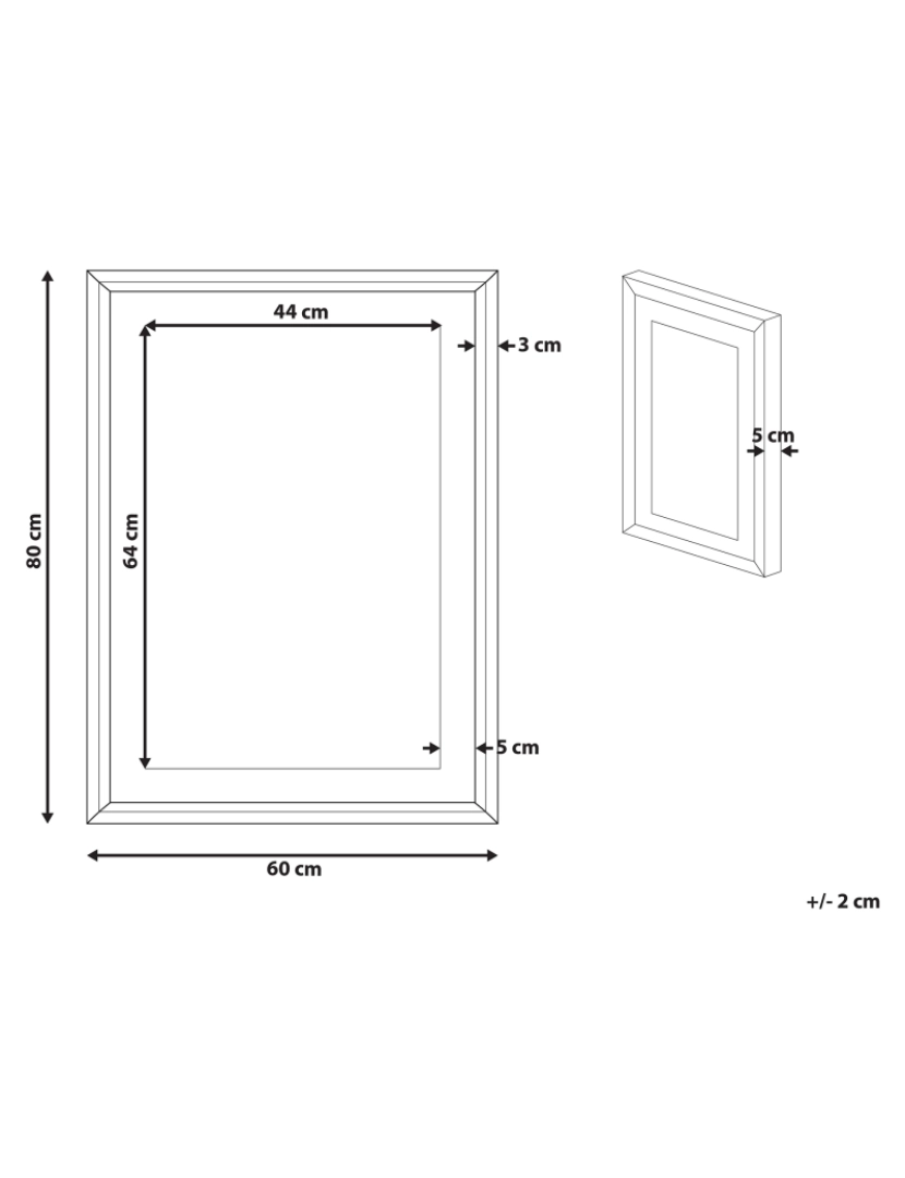 Beliani - Quadro com moldura 60 x 80 cm multicolor AREZA