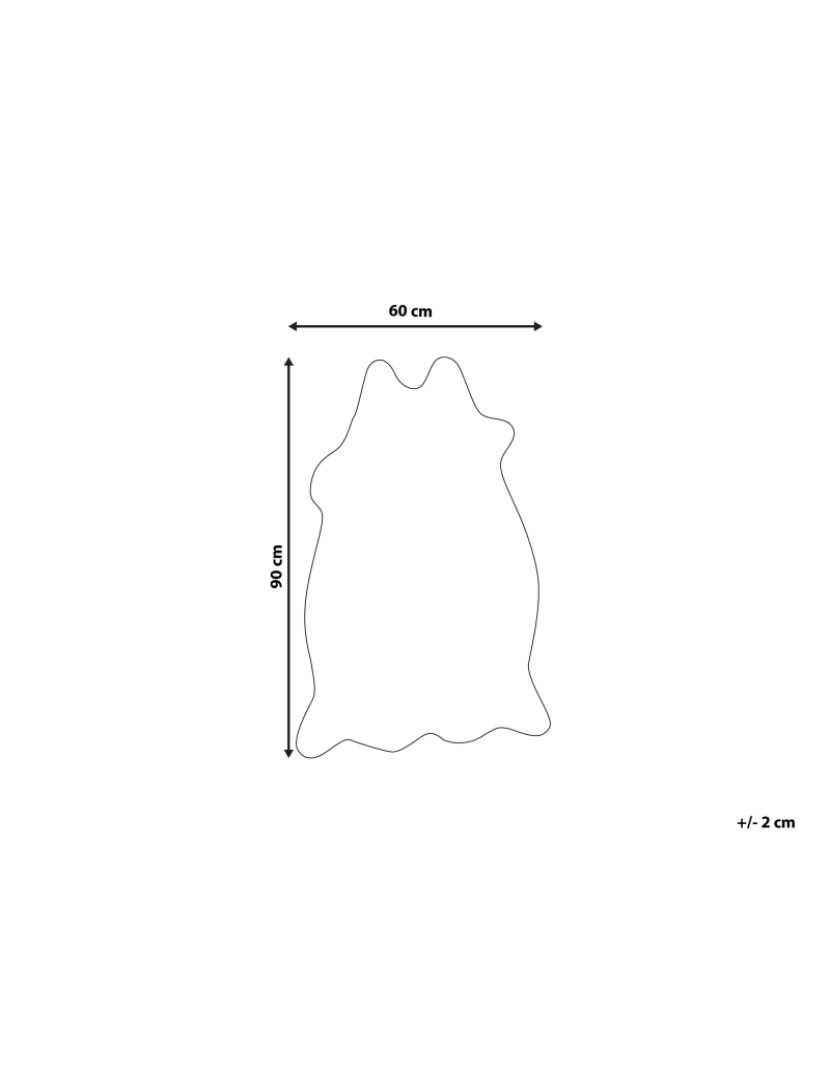 Beliani - Tapete em pele sintética com padrão em branco e castanho 60 x 90 cm NAMBUNG